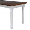 TOPMAX 2-Piece Retro Farmhouse Solid Wood Kitchen Dining Benches Set; Cherry+White