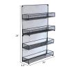 4 Tier Mesh Kitchen Wall Mount Spice Rack Bronze RT