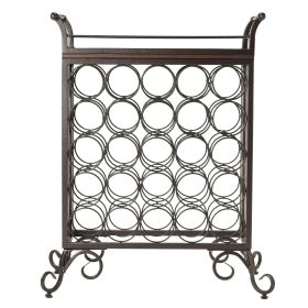 Silvano Wine Rack 5x5 with Removable Tray, Dark Bronze