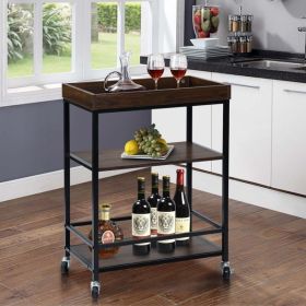 Retro Kitchen Serving Cart and Islands; Rolling Cart with Storage; Bar Carts Serving Tray