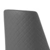 TREXM Kitchen Dining Chairs Set of 2; PU Leather Dining Chairs with Solid Wood and Metal Legs (Gray)