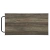 Lona Kitchen Island; Rustic Oak &amp; Black Finish AC00325