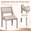 TREXM Retro Wood Dining Chairs Set of 2; Upholstered Chairs with Solid Wood Legs and Frame for Kitchen; Living Room; Dining Room (Natural Wood Wash)