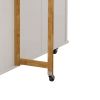 Kitchen Island Cart with 2 Door Cabinet and Three Drawers; 53.5 Inch Width with Spice Rack; Towel Rack (White)