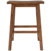 TOPMAX Farmhouse Rustic 2-piece Counter Height Wood Kitchen Dining Stools for Small Places; Walnut