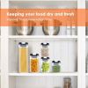 Kitchen Pantry Organization Containers - Set of 5 BPA Free Plastic Airtight Kitchen Organization and Storage - Includes Labels and Markers