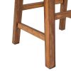 TOPMAX Farmhouse Rustic 2-piece Counter Height Wood Kitchen Dining Stools for Small Places; Walnut