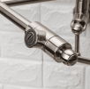 Lordear Wall Mount Kitchen Faucets Stainless Steel Folding Stretchable Double Joint Swing Arm