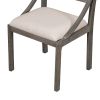 TREXM Retro Wood Dining Chairs Set of 4; Upholstered Chairs with Solid Wood Legs and Frame for Kitchen; Living Room; Dining Room (Gray)