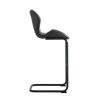 Bar chair modern design for dining and kitchen barstool with metal legs set of 4 (Brown)