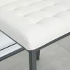 Cheap Modern Design High Counter Stool metal legs Kitchen Restaurant white pu Bar Chair(set of 2)