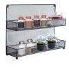 4 Tier Mesh Kitchen Wall Mount Spice Rack Bronze RT