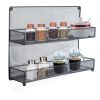 4 Tier Mesh Kitchen Wall Mount Spice Rack Bronze RT