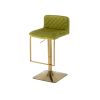 SUPERJARE Bar Stools - Swivel Barstool Chairs with Back; Modern Pub Kitchen Counter Height; velvet ( 1pc/ctn )