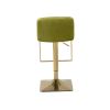 SUPERJARE Bar Stools - Swivel Barstool Chairs with Back; Modern Pub Kitchen Counter Height; velvet ( 1pc/ctn )