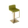 SUPERJARE Bar Stools - Swivel Barstool Chairs with Back; Modern Pub Kitchen Counter Height; velvet ( 1pc/ctn )