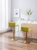 SUPERJARE Bar Stools - Swivel Barstool Chairs with Back; Modern Pub Kitchen Counter Height; velvet ( 1pc/ctn )