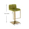 SUPERJARE Bar Stools - Swivel Barstool Chairs with Back; Modern Pub Kitchen Counter Height; velvet ( 1pc/ctn )